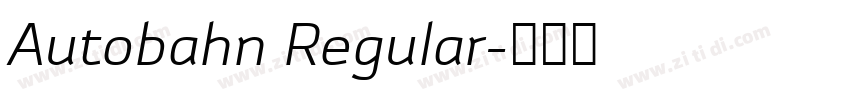 Autobahn Regular字体转换